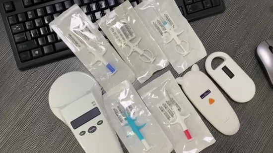 Iniezione animale di microchip RFID per animali domestici con etichette cilindriche in vetro RFID impiantate
