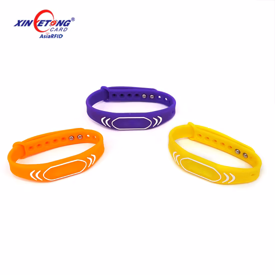 Bracciale in silicone RFID NXP Mifar 1K S50 da 13,56 MHz personalizzato
